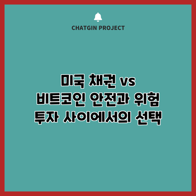 미국 채권 vs 비트코인: 안전과 위험 투자 사이에서의 선택