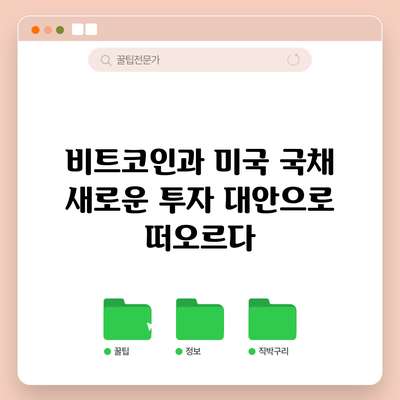 비트코인과 미국 국채: 새로운 투자 대안으로 떠오르다