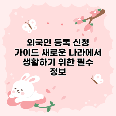 외국인 등록 신청 가이드: 새로운 나라에서 생활하기 위한 필수 정보