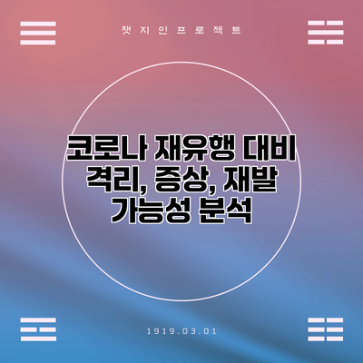 코로나 재유행 대비: 격리, 증상, 재발 가능성 분석