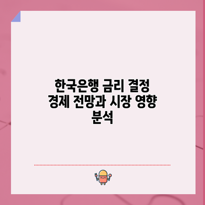 한국은행 금리 결정: 경제 전망과 시장 영향 분석
