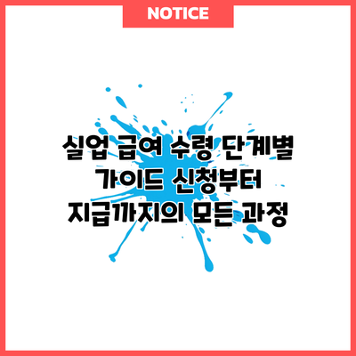 실업 급여 수령 단계별 가이드: 신청부터 지급까지의 모든 과정