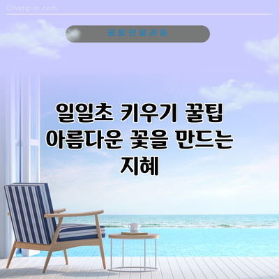 일일초 키우기 꿀팁: 아름다운 꽃을 만드는 지혜