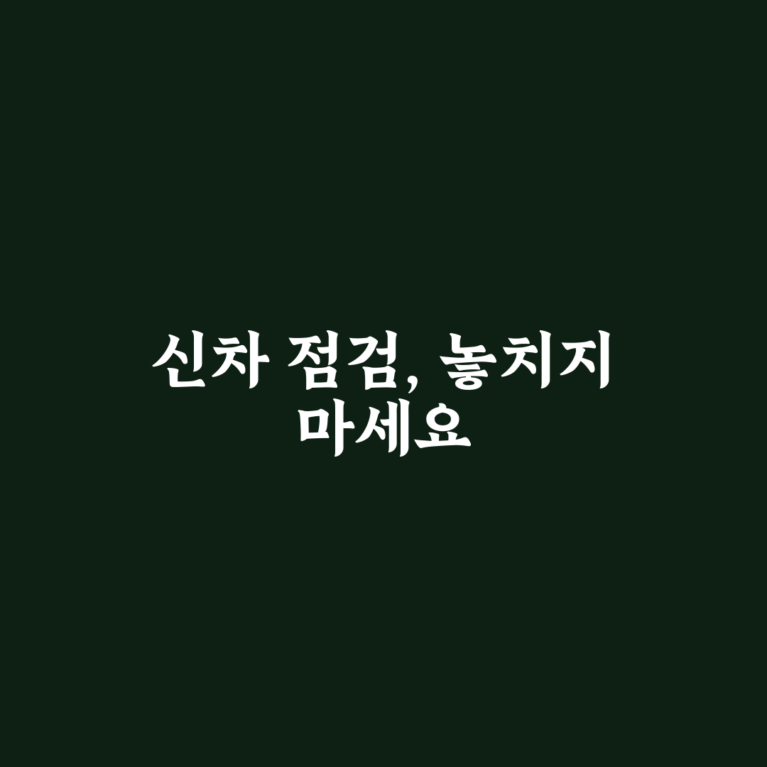 신차 검수 시 결함 체크리스트 핵심 항목 7가지 판단 가이드